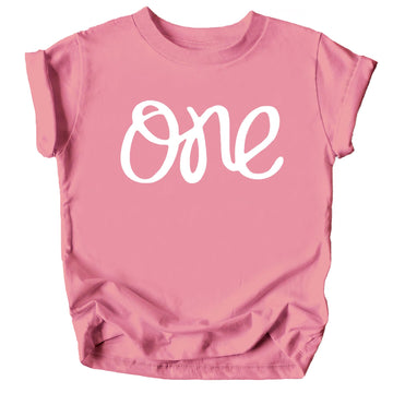 One 1st Birthday Shirt for Baby Girls First Birthday Outfit Purple Shirt