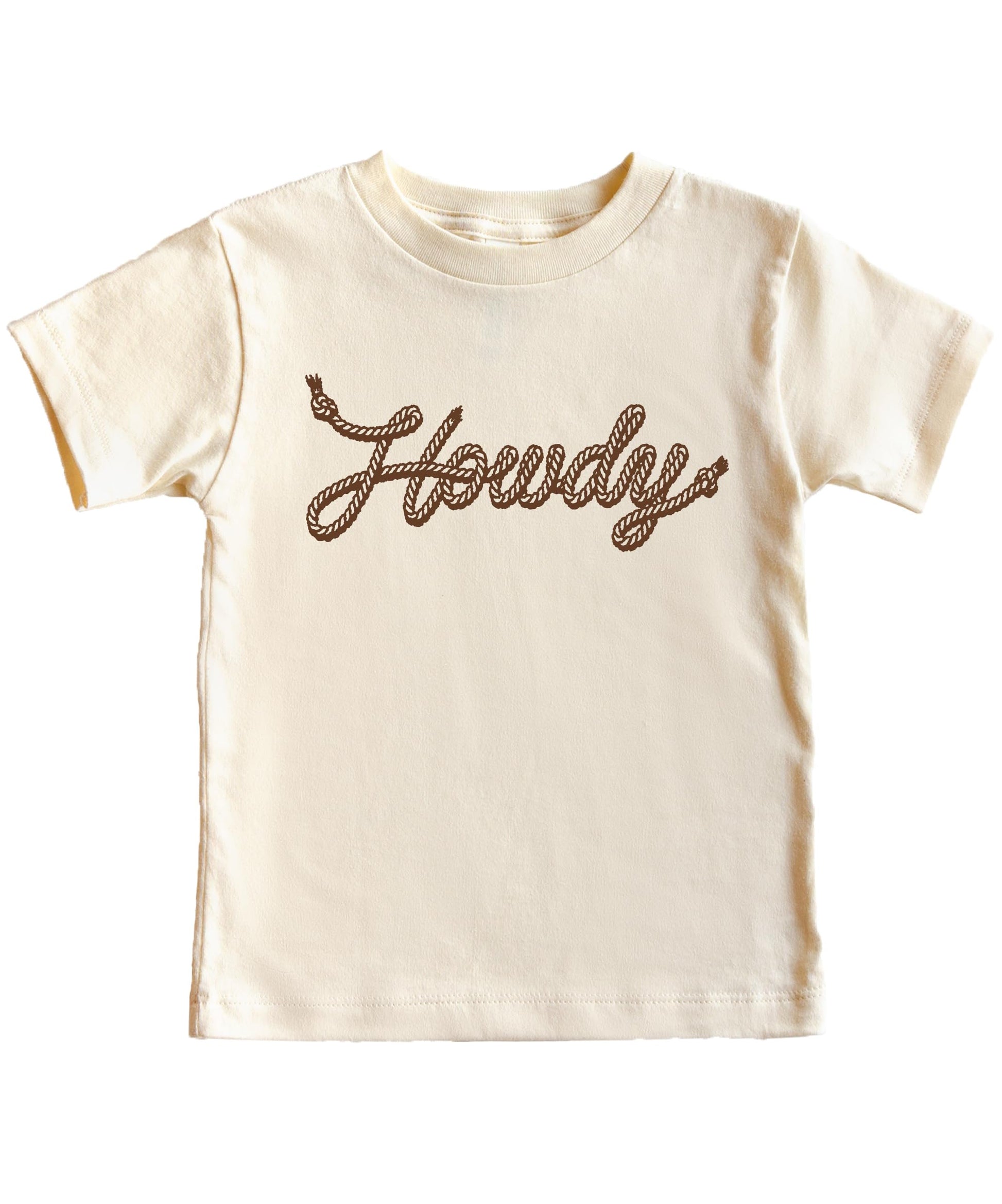 Youth western shirt with rope font Howdy design layout
