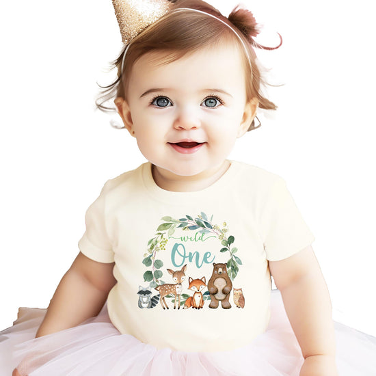 Wild One first birthday tee size and fit guide for babies and toddlers