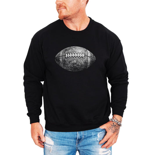 Olive Loves Apple Vintage Football Sweatshirt for Men Women & Kids Distressed Game Day Crewneck Fan Gift