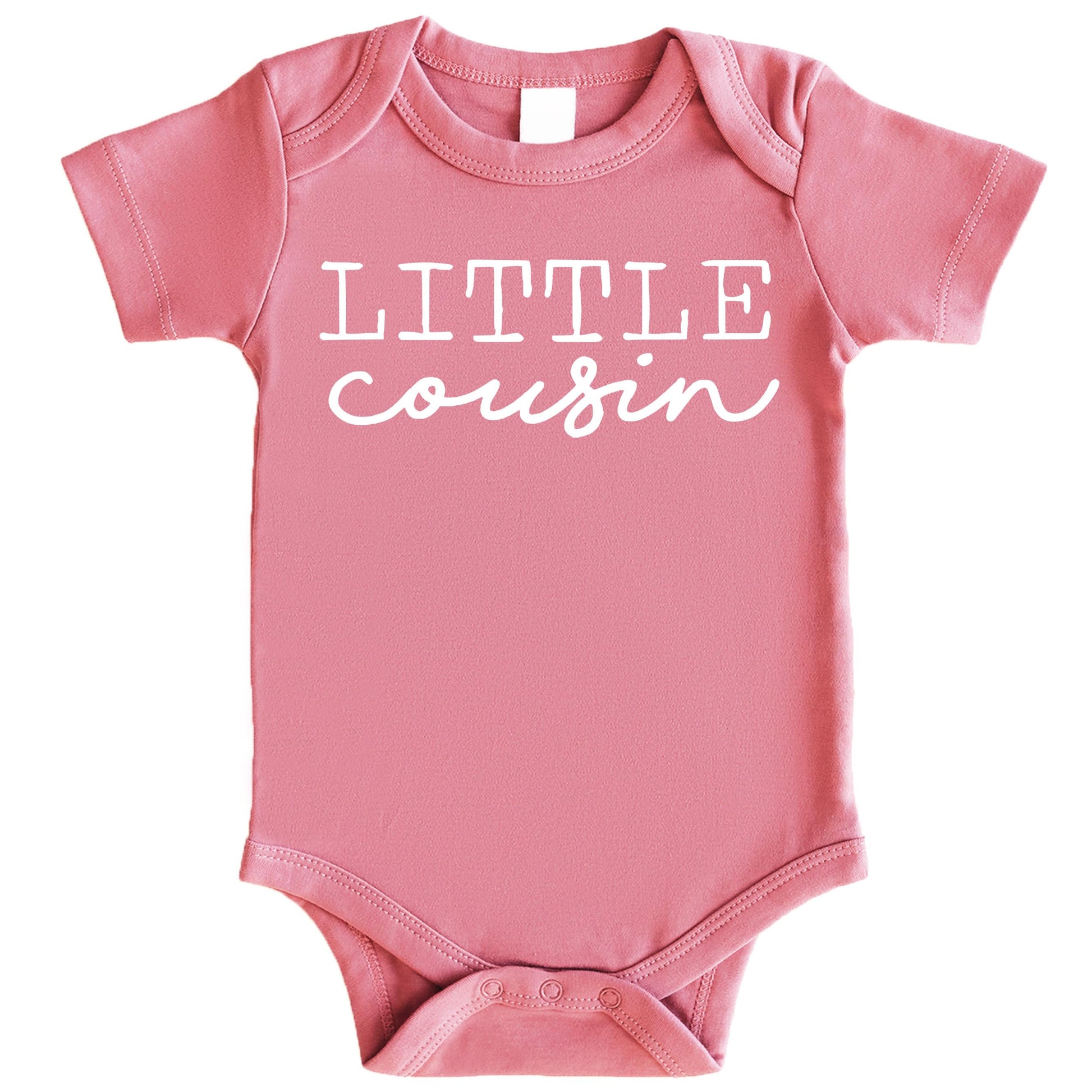Olive Loves Apple Big Cousin graphic tee on mauve shirt for toddler and youth sizes