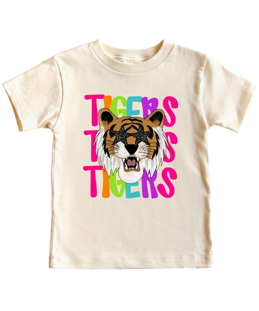 Tigers Sports Fan Shirt for Women and Teens School Pride Tiger Mascot Tee