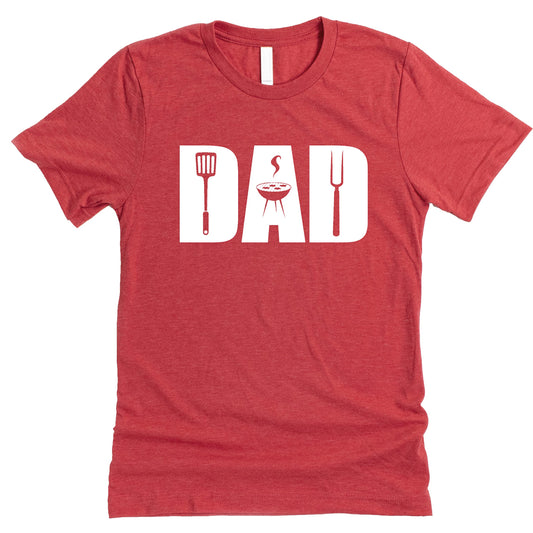 Funny dad grilling graphic t-shirt in natural heather, great Father's Day gift for men