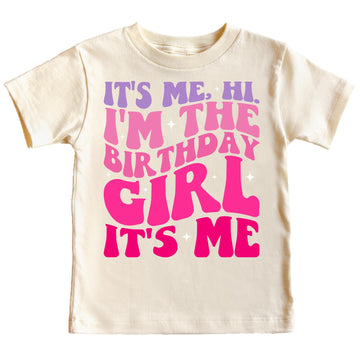 It's Me, Hi It's My Birthday It's Me Girly Fun Birthday Shirt Peach Shirt 5-6