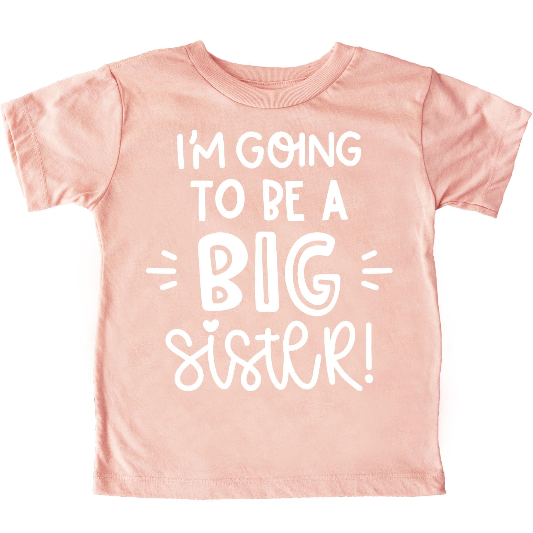 Purple raglan tee with 'I'm Going to Be a Big Sister' graphic print for girls