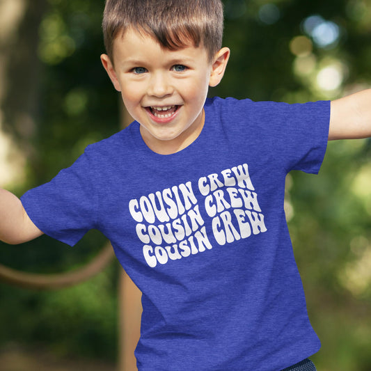 Cousin Crew Wavy T-Shirts for Toddler & Youth Kids