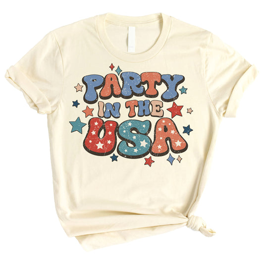 Party in the USA Stars and Stripes 4th of July Family Matching Outfits for Kids and Adults