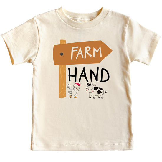 Kids wearing funny farm animal graphic tee with cow and chicken design, casual everyday style