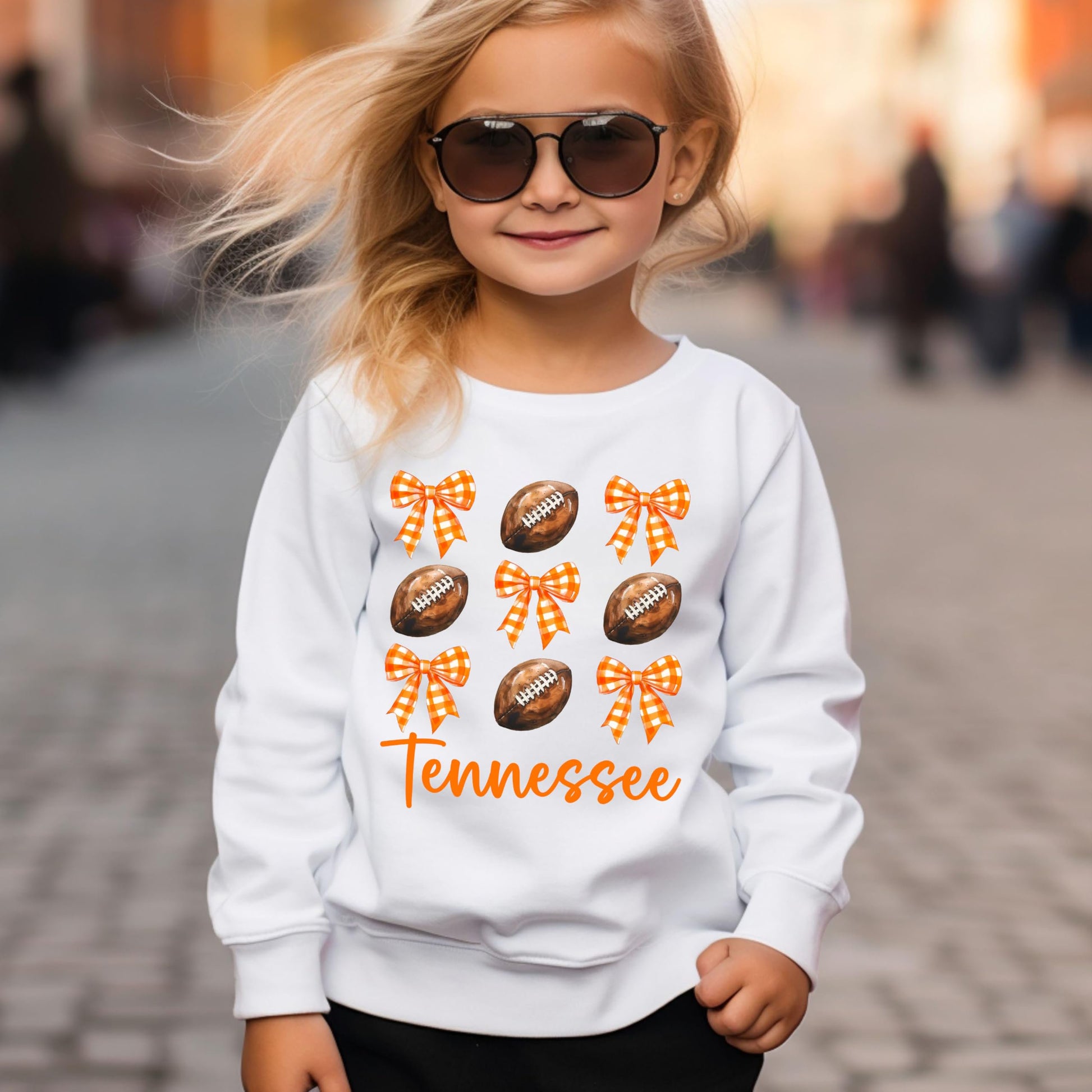 Tennessee football sweatshirt detail shot highlighting quality print and design