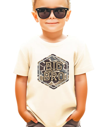 Big Bro Shirt Toddler and Kids Camo Big Brother T Shirt Sibling Announcement Graphic Tee