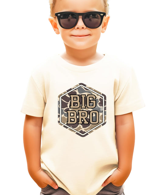 Big Bro Shirt Toddler and Kids Camo Big Brother T Shirt Sibling Announcement Graphic Tee