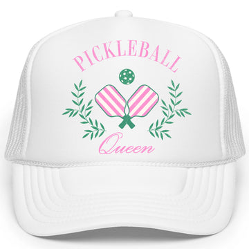 Pickleball Queen Trucker Hat Funny Sporty Pickleball Graphic Classic 5 Panel Mesh Snap Back