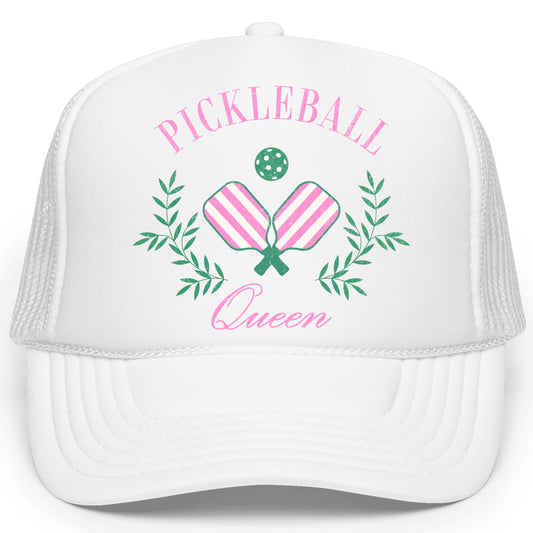 Pickleball Queen Trucker Hat Funny Sporty Pickleball Graphic Classic 5 Panel Mesh Snap Back