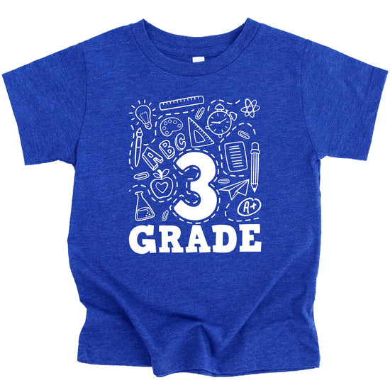 Third grade first day back to school raglan shirt for boys and girls in mauve
