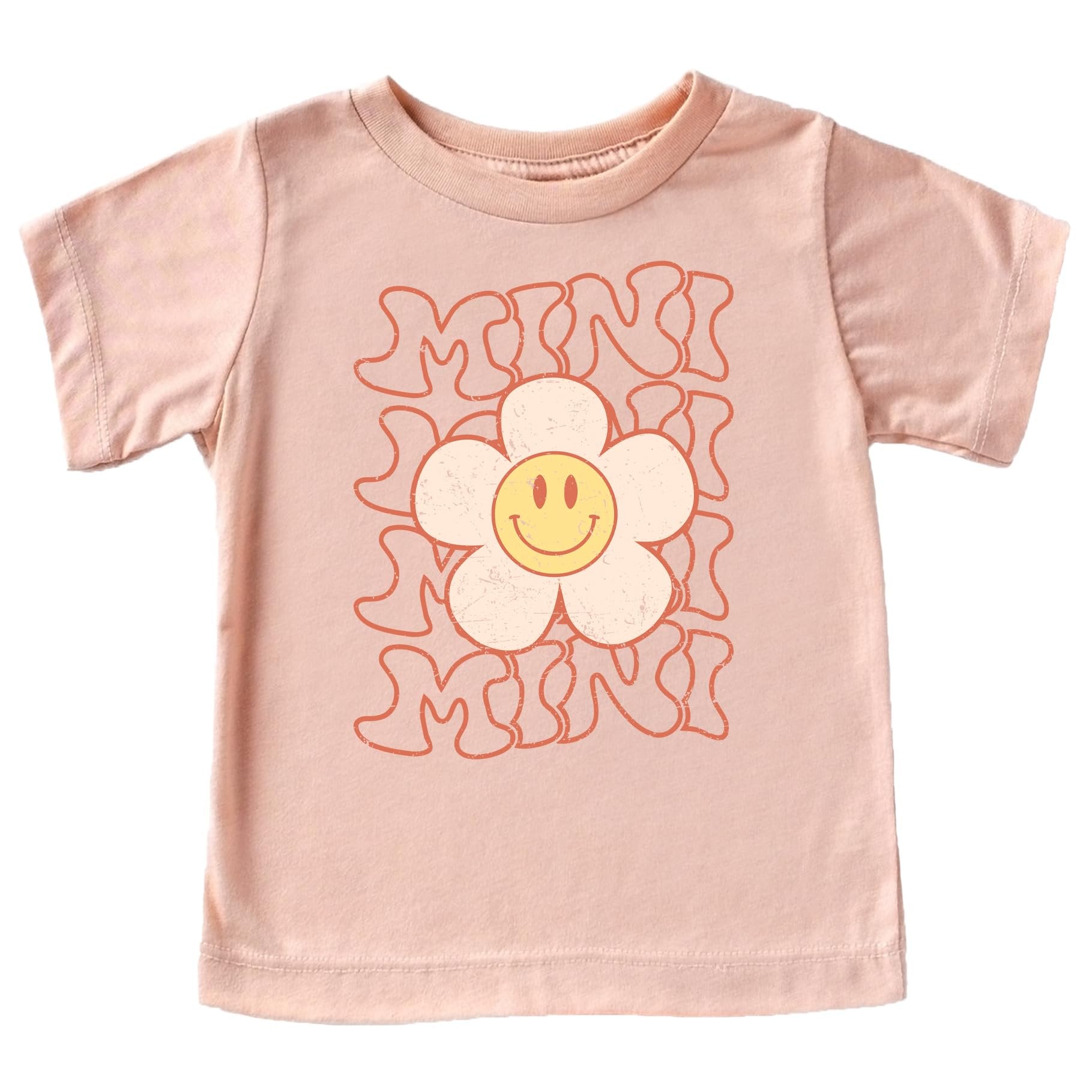 Mom and toddler wearing matching daisy graphic tees for Mother's Day