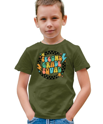 Olive Loves Apple 2nd Grade Squad Lightning First Day of School T-Shirt Back to School 1st Day of School Outfit