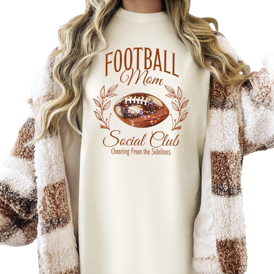 Football Mom Social Club seafoam shirt styled for game day sideline look