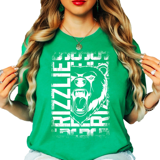 Unisex Grizzlies graphic tee back view showing fit and cut