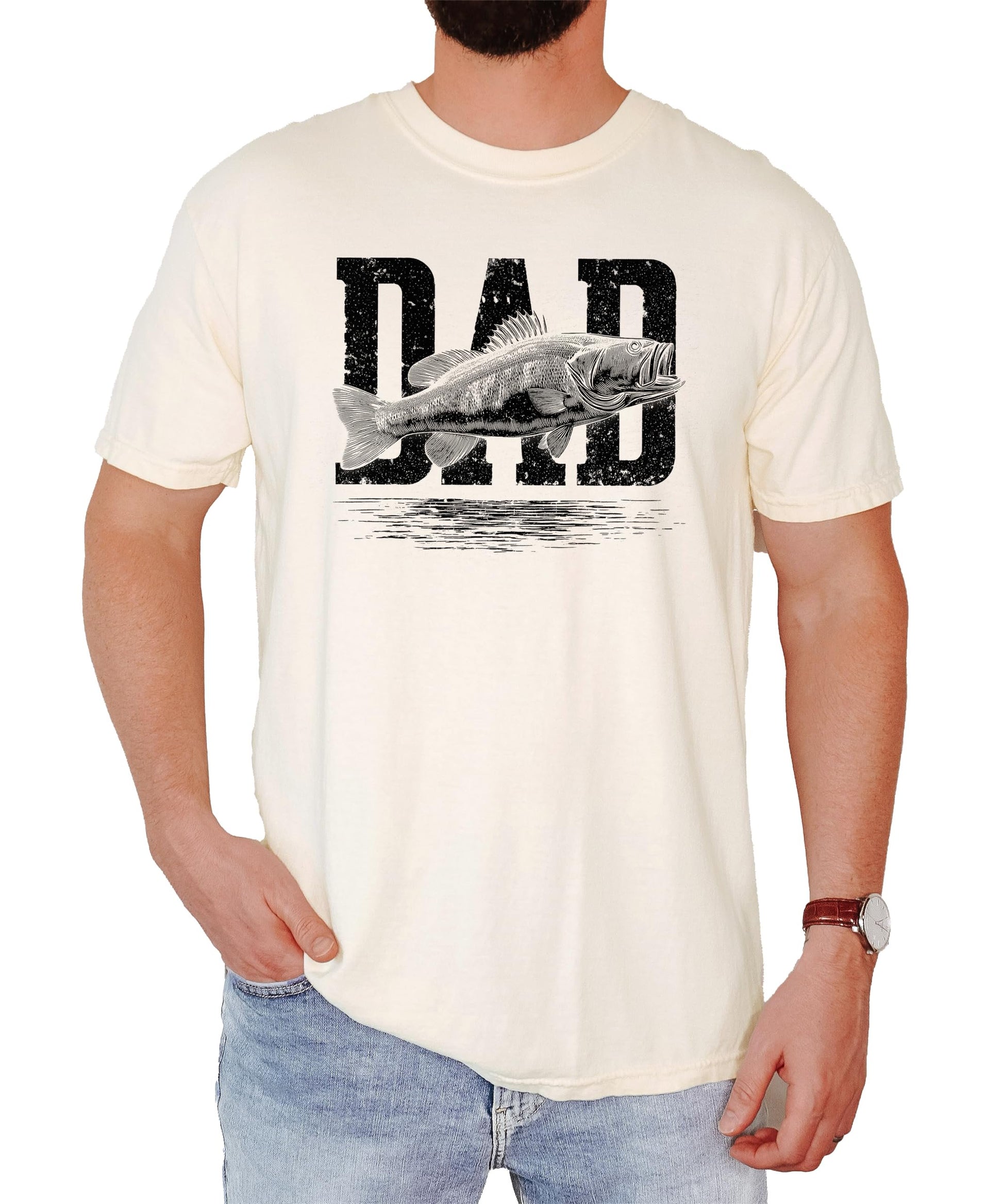Dad fishing shirt gift idea for Father's Day or birthday, men's graphic tee