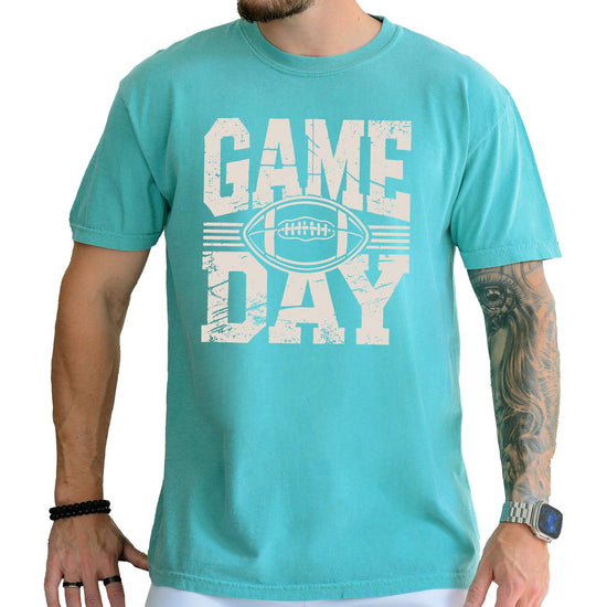Unisex Game Day football tee modeled showing relaxed fit and style