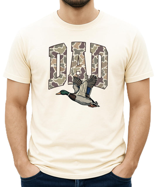 Duck Hunting Birthday Dad Shirt – Matching “ONE” Family Outfit Tee - Sold Individually Natural Shirt Adult Large