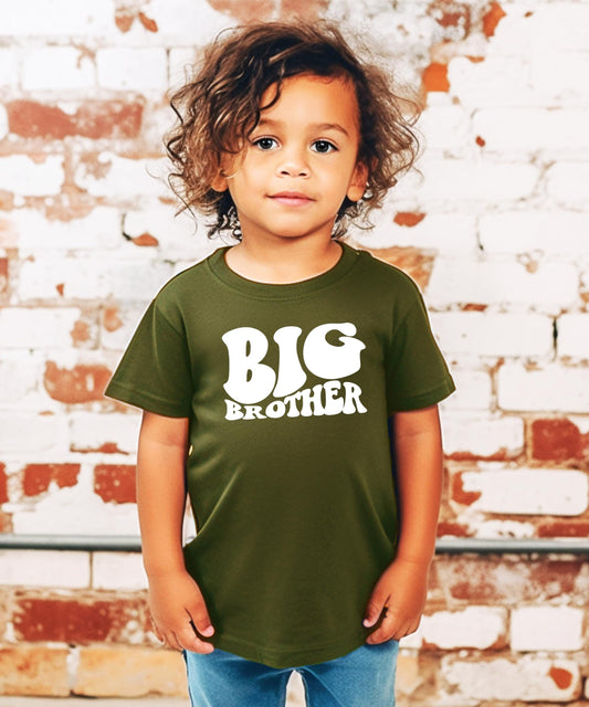Big Brother Wavy Retro Matching Sibling Shirts