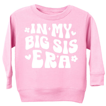 In My Big Sis Era Sweatshirt Big Sister Reveal Announcement for Baby and Toddler Girls Sibling Sweatshirt