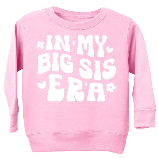 In My Big Sis Era Sweatshirt Big Sister Reveal Announcement for Baby and Toddler Girls Sibling Sweatshirt
