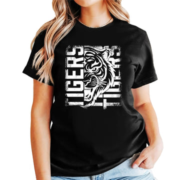 Tigers Shirt for Teens Women and Men School Game Day T-Shirts School Spirit Tee Vintage Royal Shirt Adult Large