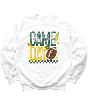 Green & Yellow Football Flowers Game Day Sweatshirt