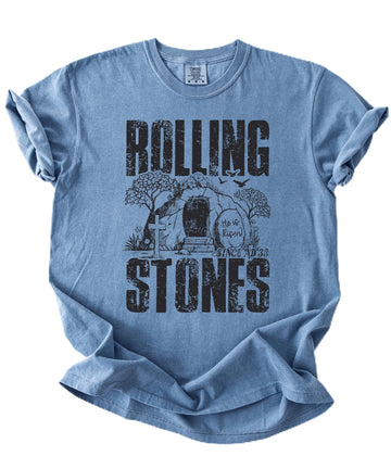 He Is Risen Since AD 33 distressed vintage graphic Christian Easter t-shirt in unisex fit