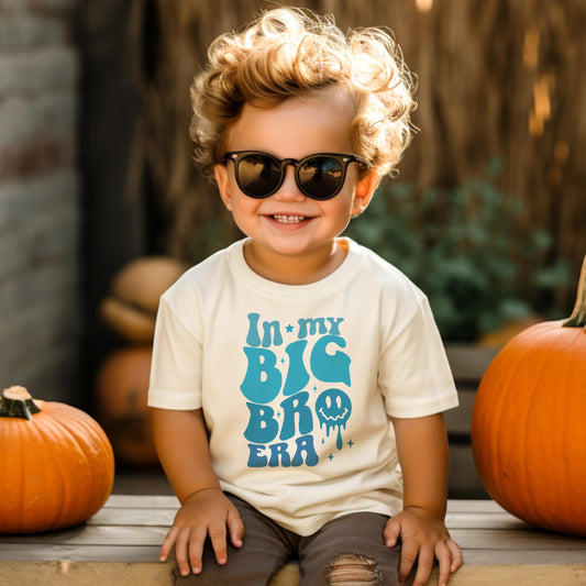 In My Big Bro Era Trendy T-shirt Retro Wavy Big Brother Tee