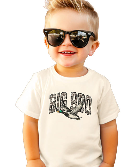 Trendy Southern Big Bro Shirt for Boys Camo New Big Brother Sibling T-Shirt