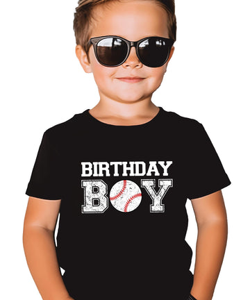 Boys Baseball Birthday Shirt | Sports Number Birthday Tee