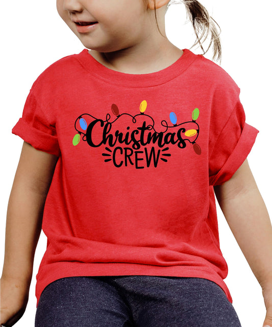 Christmas Crew Lights T-Shirts for Kids and Adults Matching Family Fun Outfits