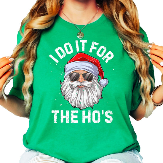 Men's and women's funny Christmas shirt with Santa graphic — perfect holiday party tee