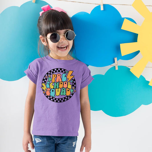 Preschool Squad Lightning First Day of School Kids Tee