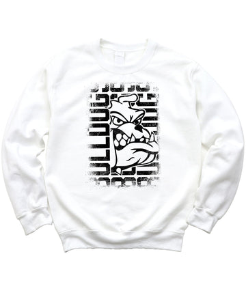 Bulldogs Mascot Unisex Sweatshirt for Adults, Teens, & Kids School Sports Team Pride Sweater