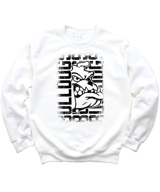 Bulldogs Mascot Unisex Sweatshirt for Adults, Teens, & Kids School Sports Team Pride Sweater