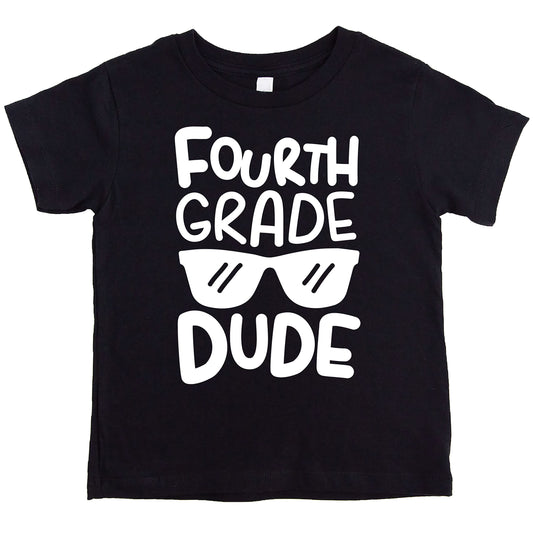 4th Grade Dude First Day of School Gift Back to School T-Shirt Boys Back to School