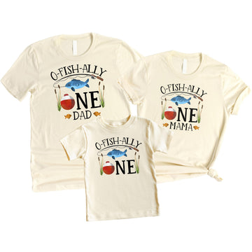 O-Fish-Ally One 1st Birthday Matching Family Shirts