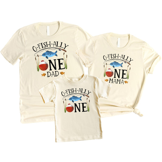 O-Fish-Ally One 1st Birthday Matching Family Shirts