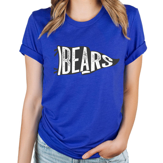 Bears unisex graphic tee laid flat showing full shirt design