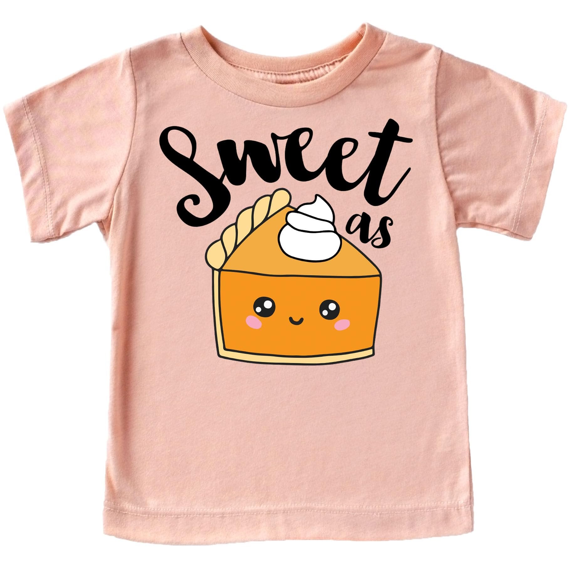 Sweet as Pumpkin Pie baby bodysuit in peach color for fall