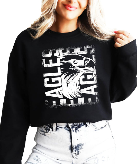Eagles Sports Unisex Sweatshirt for Adults, Teens, & Kids School Sports Team Pride Sweater