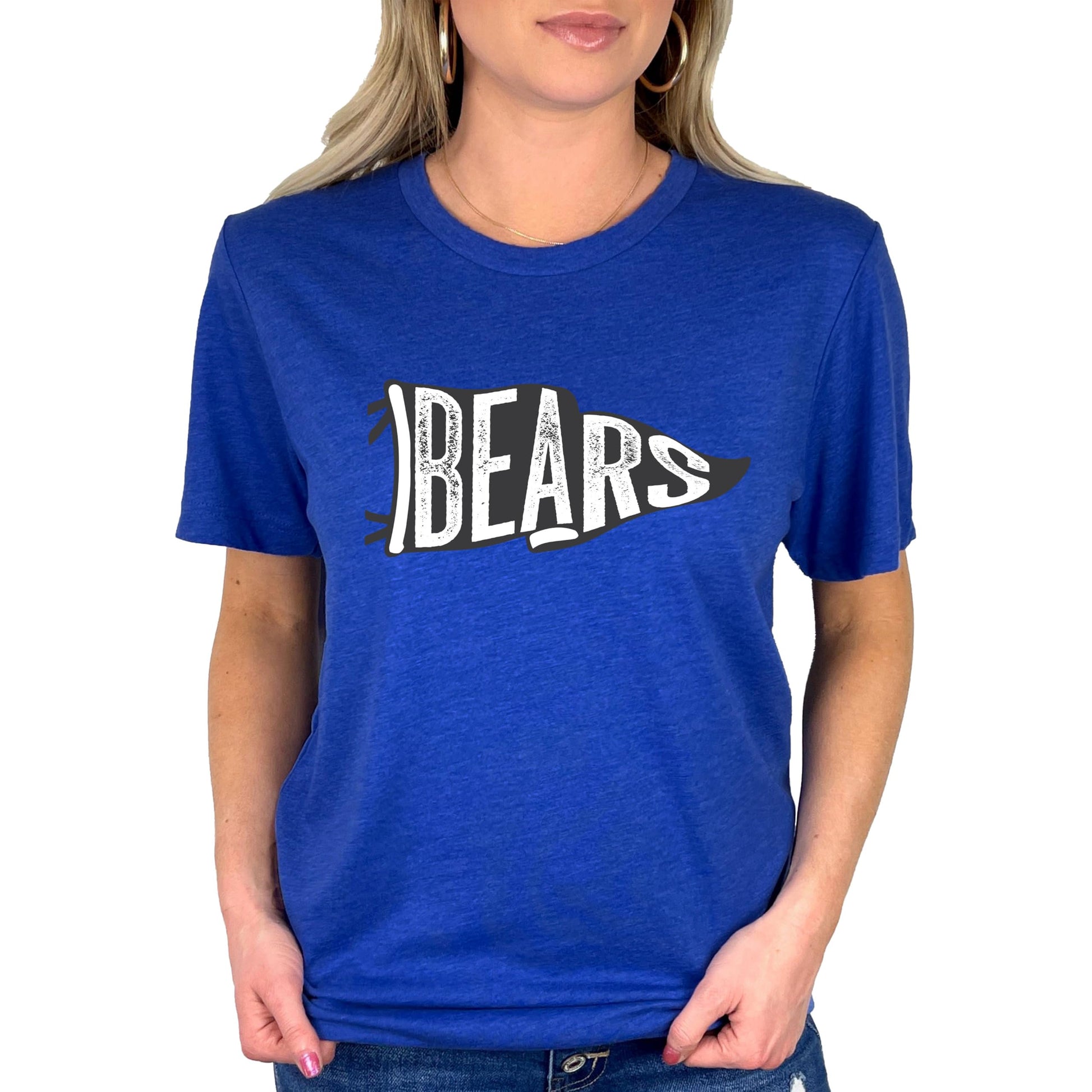Bears unisex sports shirt folded detail shot showing print and color