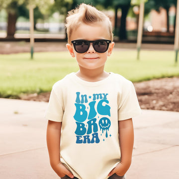In My Big Bro Era Trendy T-shirt Retro Wavy Big Brother Tee