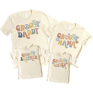Groovy Mom Matching Family Shirt | Natural Graphic Tee