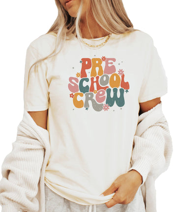 Retro Preschool Shirt for Toddlers, Youth and Women Vintage Trendy School Tee for Adults and Kids Natural Shirt 4T