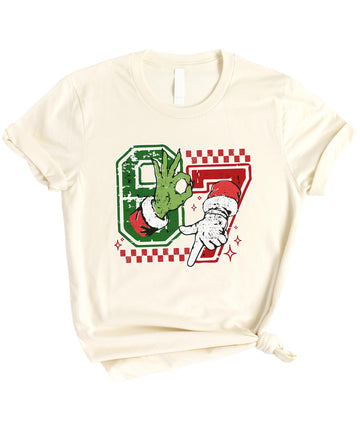 Funny 6 7 Unisex Christmas Shirt for Adults & Kids Six Seven Matching Family Holiday Tee